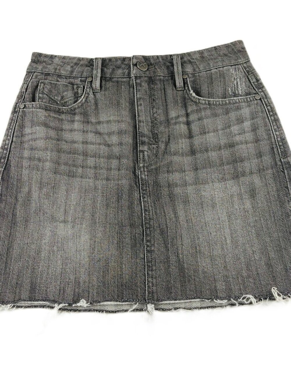 Unpublished Nico High Waist Mini Skirt Women's Size 26 Chevelle Gray Wash Denim